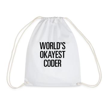 World's Okayest Coder - Turnbeutel - Weiß - Vorne