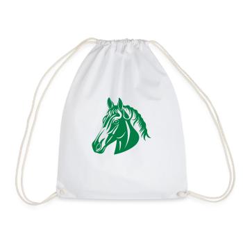 Horse Silhouette - Drawstring Bag - white - Front