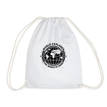 World Explorer - The World is yours - Turnbeutel - Weiß - Vorne