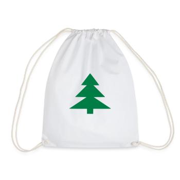Tannenbaum - Turnbeutel - Weiß - Vorne