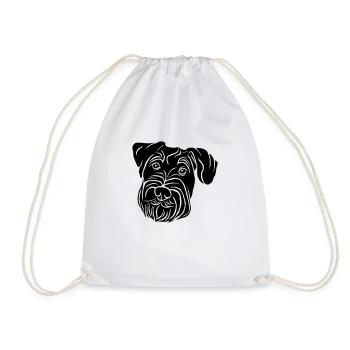 Schnauzer moyen - Sac de sport léger - blanc - Devant