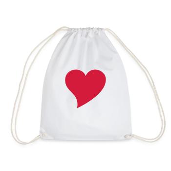 cœur - Sac de sport léger - blanc - Devant
