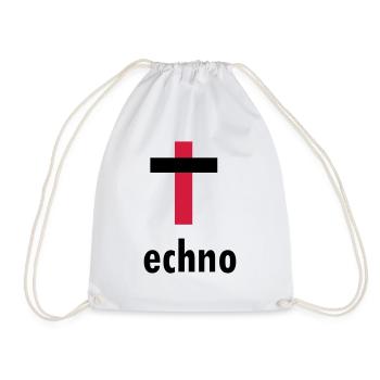 Techno-Kreuz - Turnbeutel - Weiß - Vorne