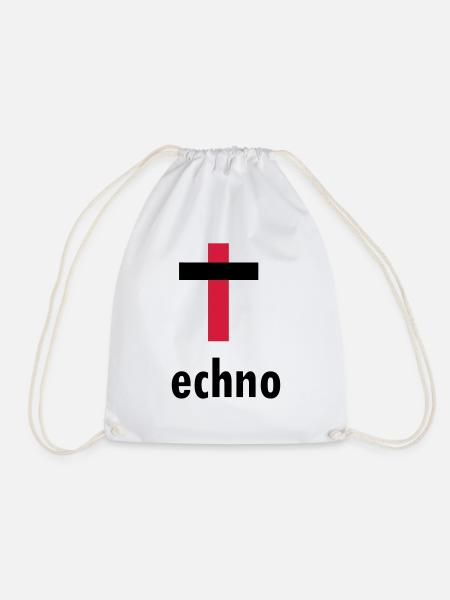 Techno-Kreuz - Turnbeutel - Weiß