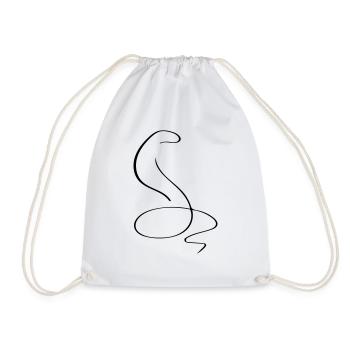Snake Line Art - Minimaliste - Sac de sport léger - blanc - Devant