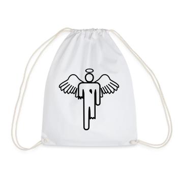 Broken Angel Stick Man - Drawstring Bag - white - Front