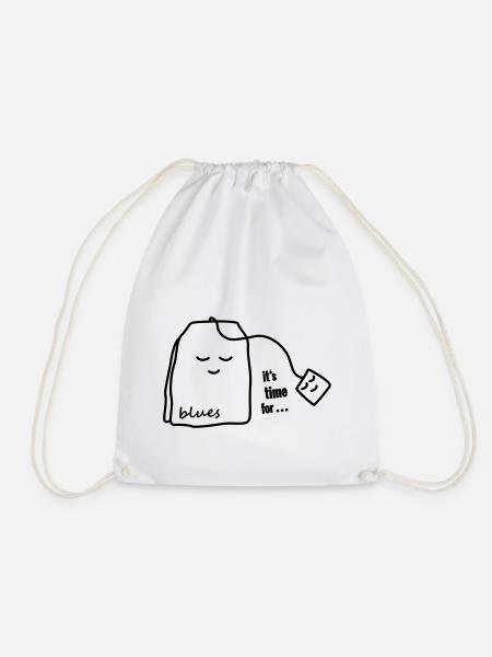 2024 TEA time for BLUES Dance . Shirt & Pouch - Drawstring Bag - white
