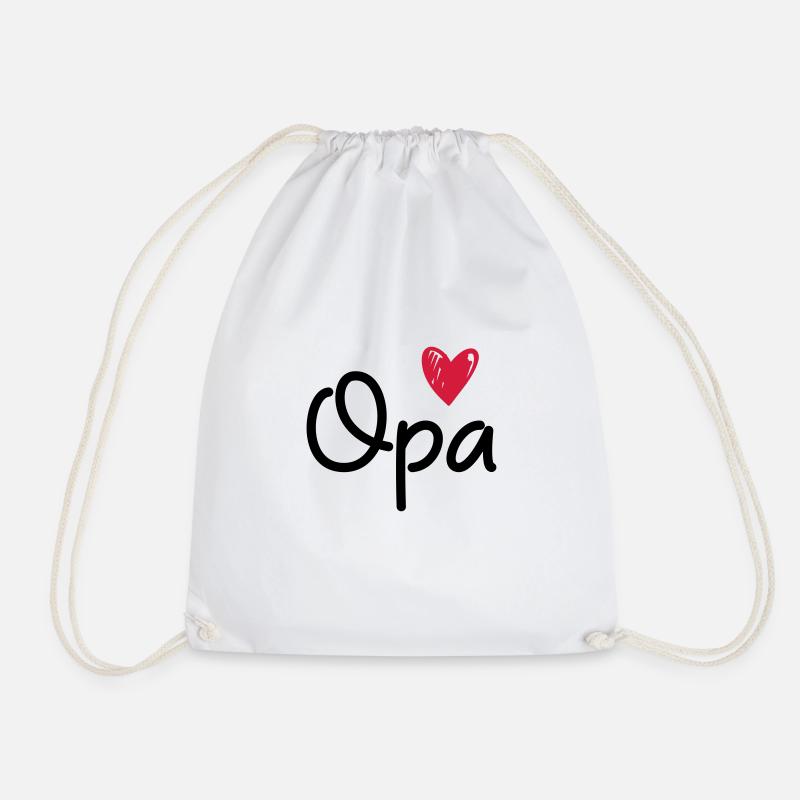 opa - der Opa ist der Beste - Turnbeutel - Weiß