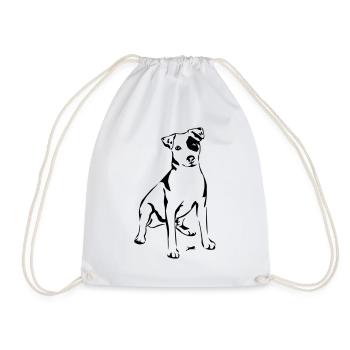 Jack Russel - Turnbeutel - Weiß - Vorne