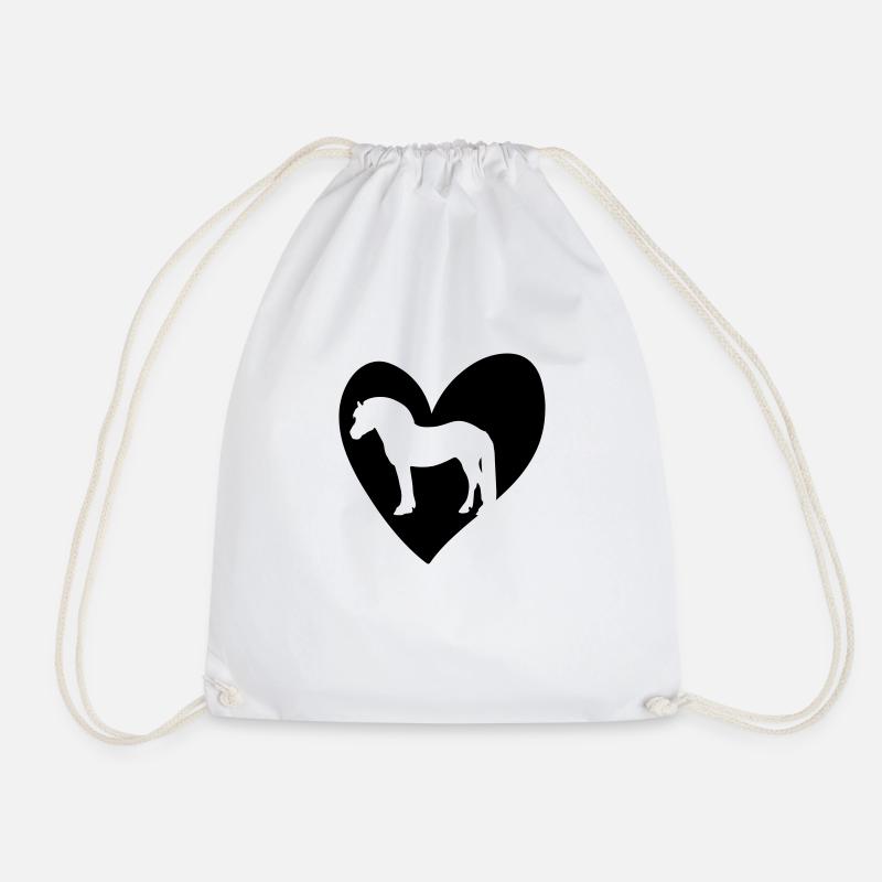 NorwegianHeart - Drawstring Bag - white