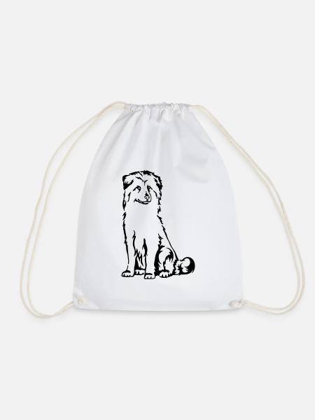 Berger des Pyrenees - Drawstring Bag - white