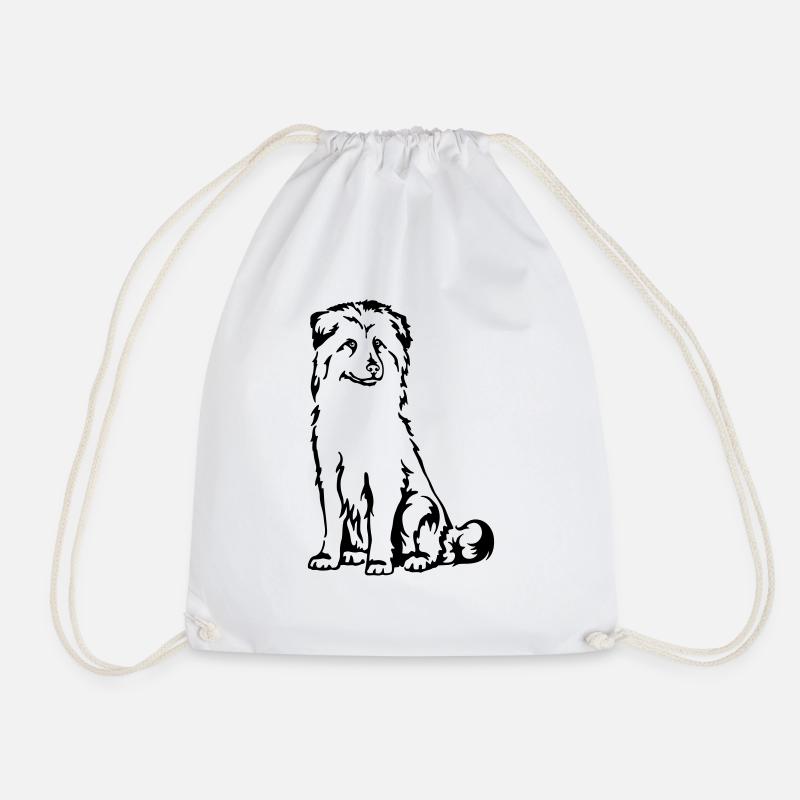Berger des Pyrenees - Drawstring Bag - white