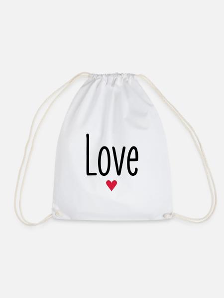 Valentinstag Jahrestag Beziehung Paare Love Liebe - Turnbeutel - Weiß