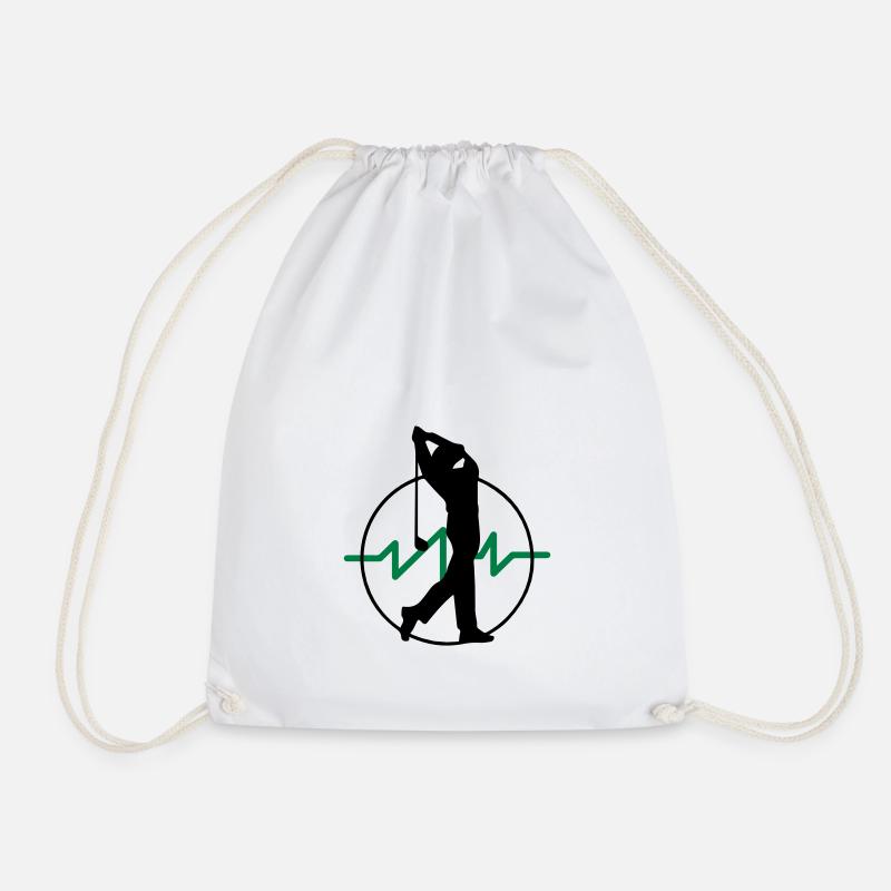 Logo Autocollant Golfer - Sac de sport léger - blanc