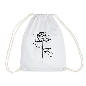 Rose Online T-Shirt - Einfach und stilvoll - Turnbeutel - Weiß - Vorne