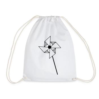 Wind bike summer bike - Drawstring Bag - white - Front