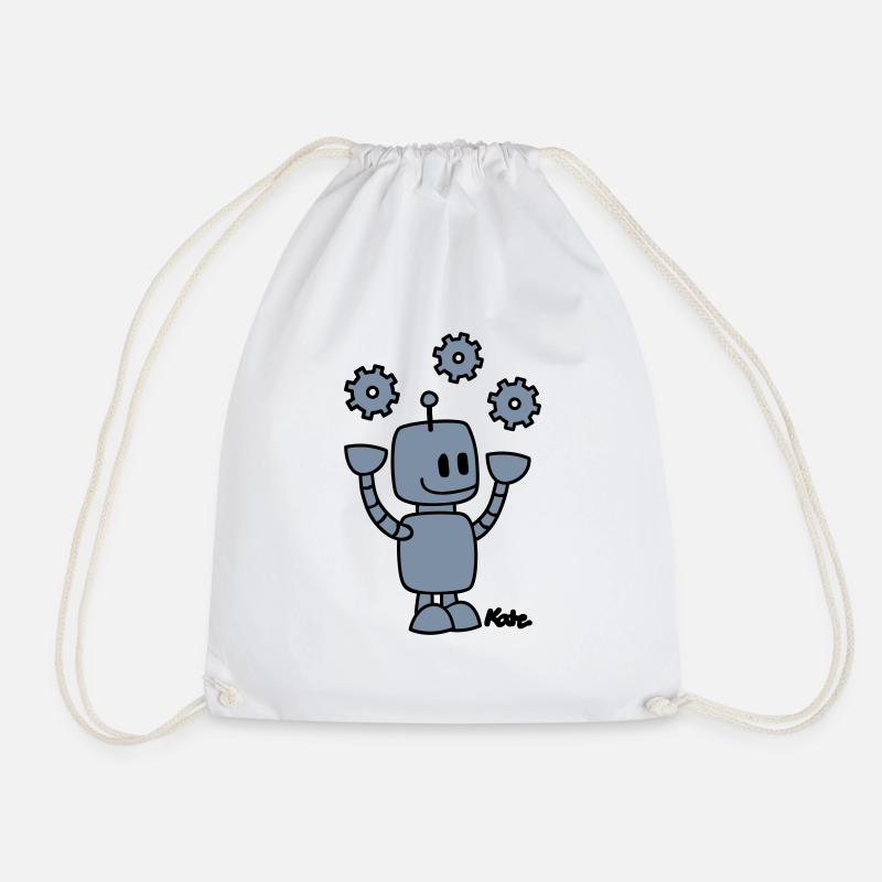 Roboter (2c) - Drawstring Bag - white