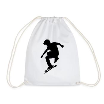 Skateboarder - Sac de sport léger - blanc - Devant
