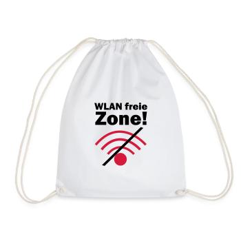 Zone libre de WLAN! - Sac de sport léger - blanc - Devant