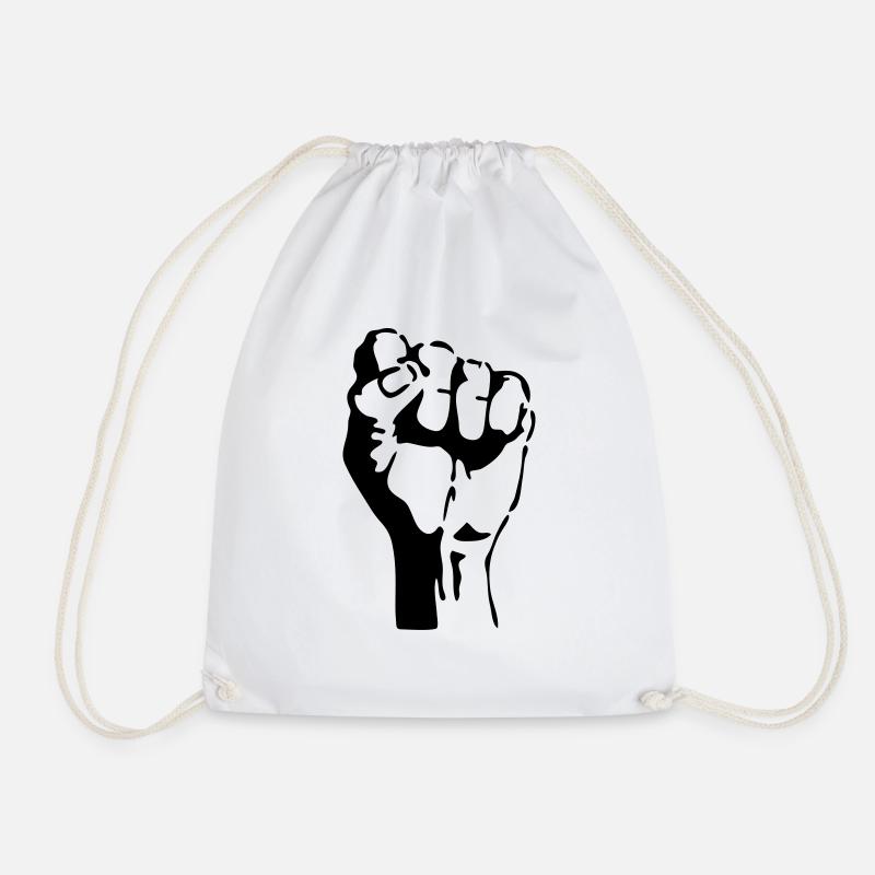 Hand - Drawstring Bag - white