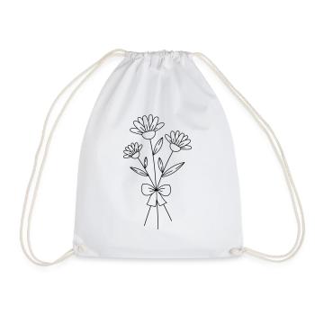 Bouquet - Drawstring Bag - white - Front