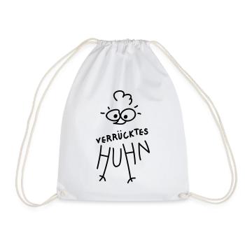 verrücktes Huhn - Turnbeutel - Weiß - Vorne