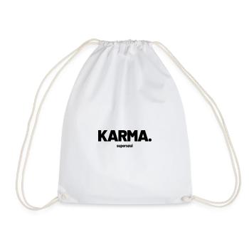 KARMA. by supersoul - Drawstring Bag - white - Front