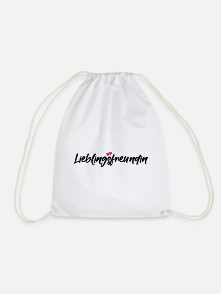 Lieblingsfreundin beste Freundin Spruch Geschenk - Turnbeutel - Weiß