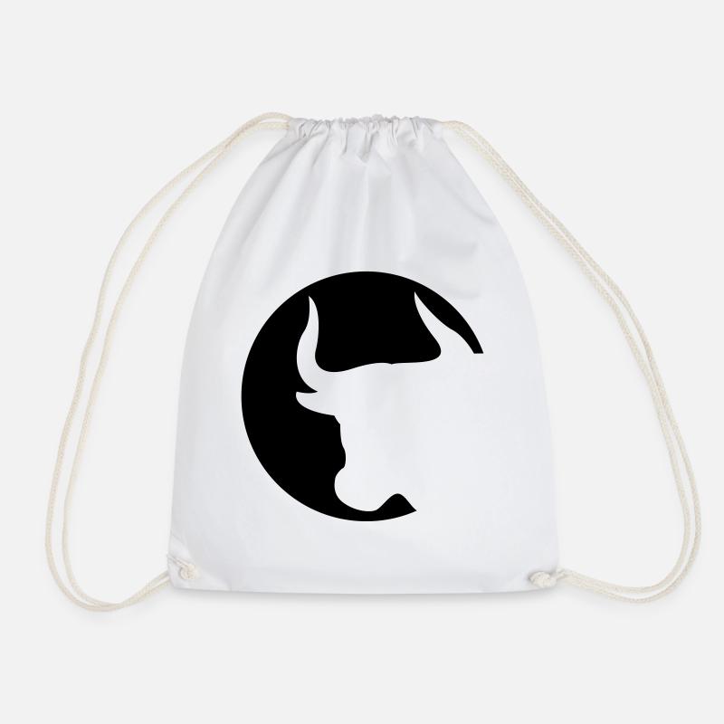 bull - Drawstring Bag - white