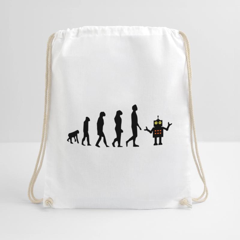 Evolution robot future AI AI Drawstring Bag