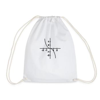Mathematik Symbol - Kurvendiskussion - Turnbeutel - Weiß - Vorne