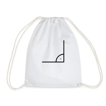 Mathematik Symbol - Rechter Winkel - Turnbeutel - Weiß - Vorne