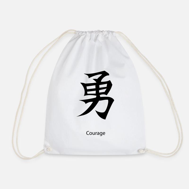 Kanji Mut - Turnbeutel - Weiß
