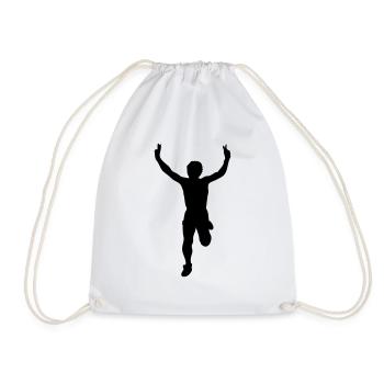 Runner - Drawstring Bag - white - Front