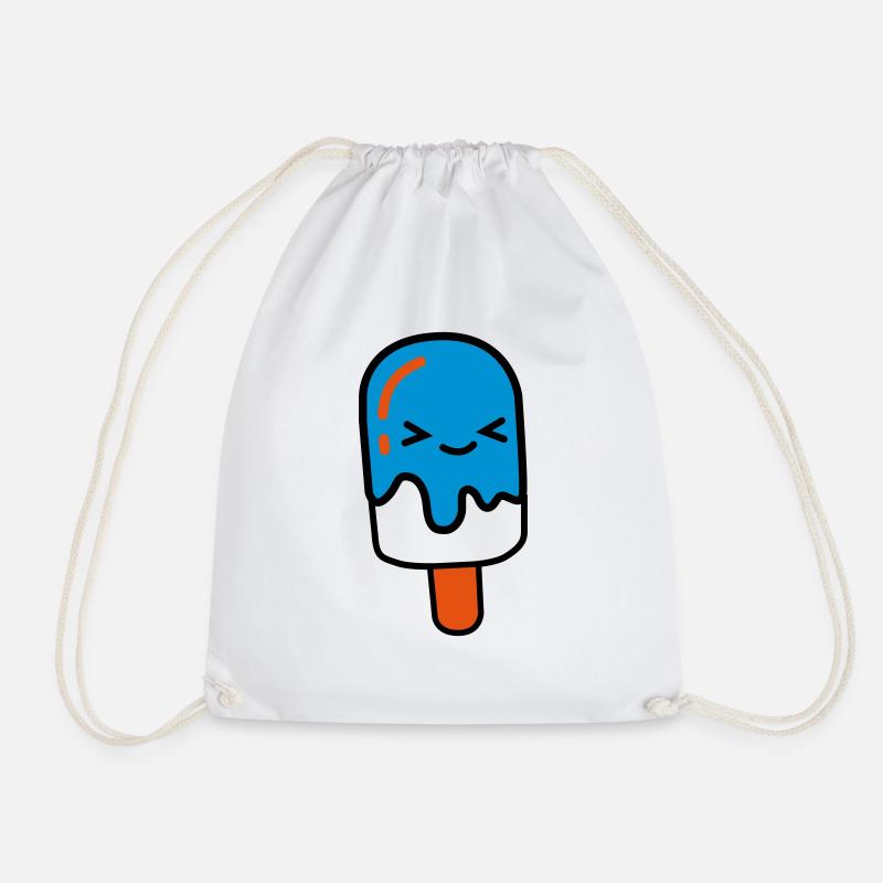 ice cream - Drawstring Bag - white