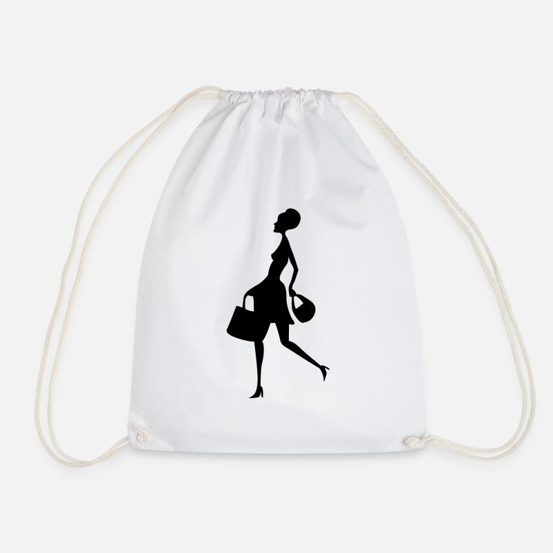 shopping - Drawstring Bag - white