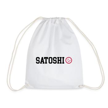 Satoshi Nakamoto BTC Bitcoin - Drawstring Bag - white - Front
