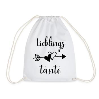 Lieblingstante Tante Nichte Neffe Spruch Geschenk - Turnbeutel - Weiß - Vorne