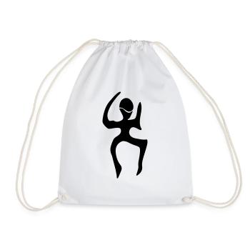 1040 Icon (black) - Drawstring Bag - white - Front