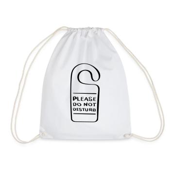 Do Not Disturb Line Art - Minimalistisch - Turnbeutel - Weiß - Vorne