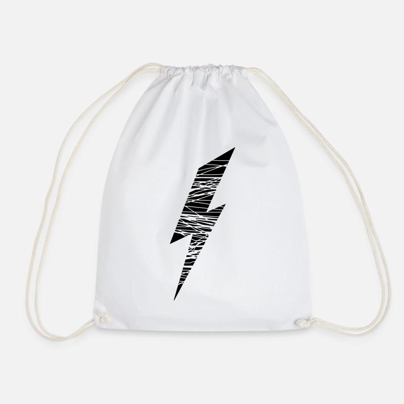 lightning - Drawstring Bag - white