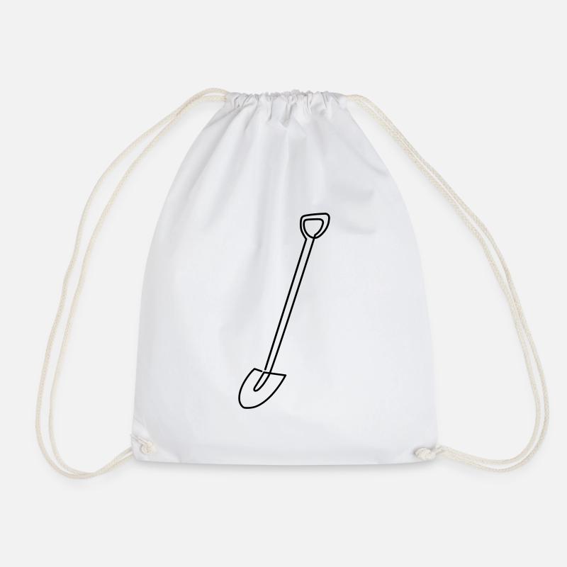 Shovel // shovel - Drawstring Bag - white