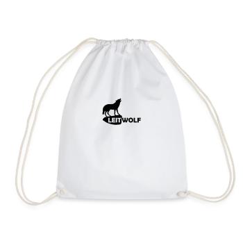 wolf alpha leader of the pack in packs howling - Drawstring Bag - white - Front