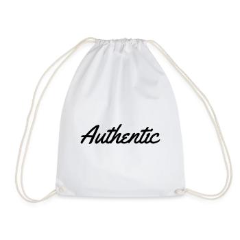 Authentic - Drawstring Bag - white - Front