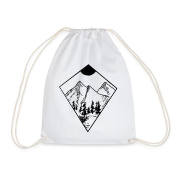 montagne - Sac de sport léger - blanc - Devant