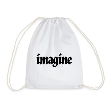 Imagine - Drawstring Bag - white - Front