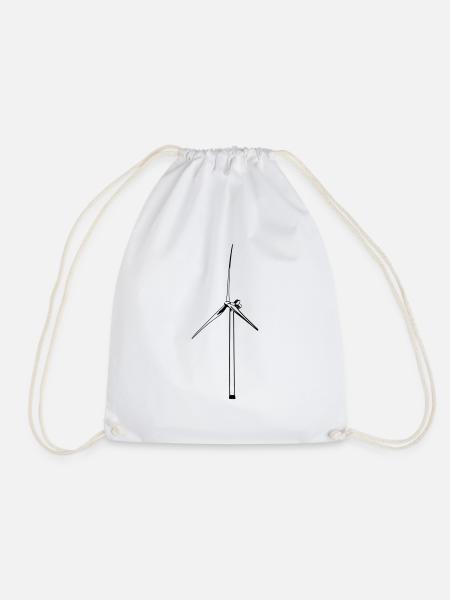 Windmill - Drawstring Bag - white