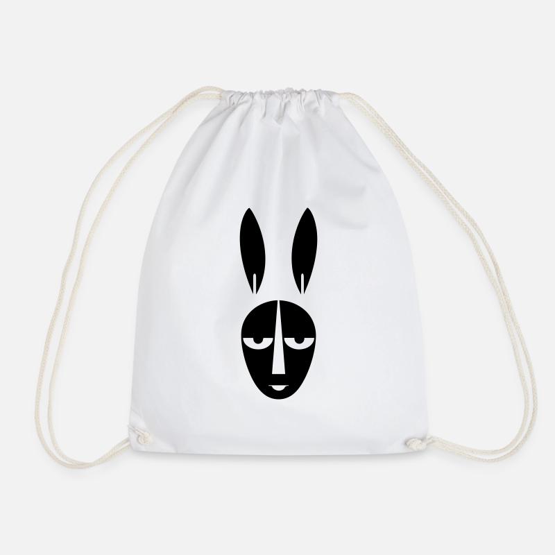 Masque de lapin - Sac de sport léger - blanc