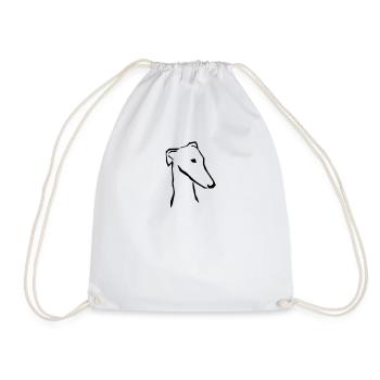 Tête de lévrier - Sac de sport léger - blanc - Devant