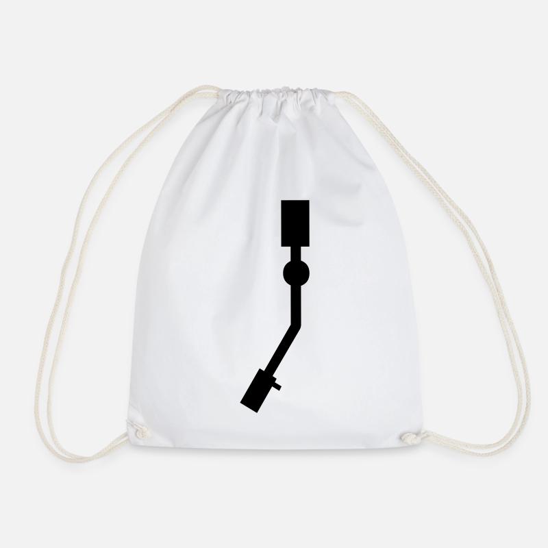 Turntable Needle - Drawstring Bag - white
